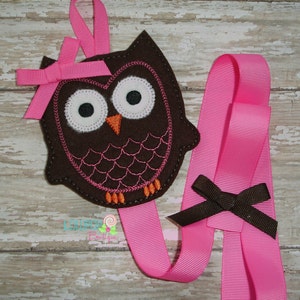 Brown Owl Bow Holder - Felt Bow Holder - Felt Clippie Keeper