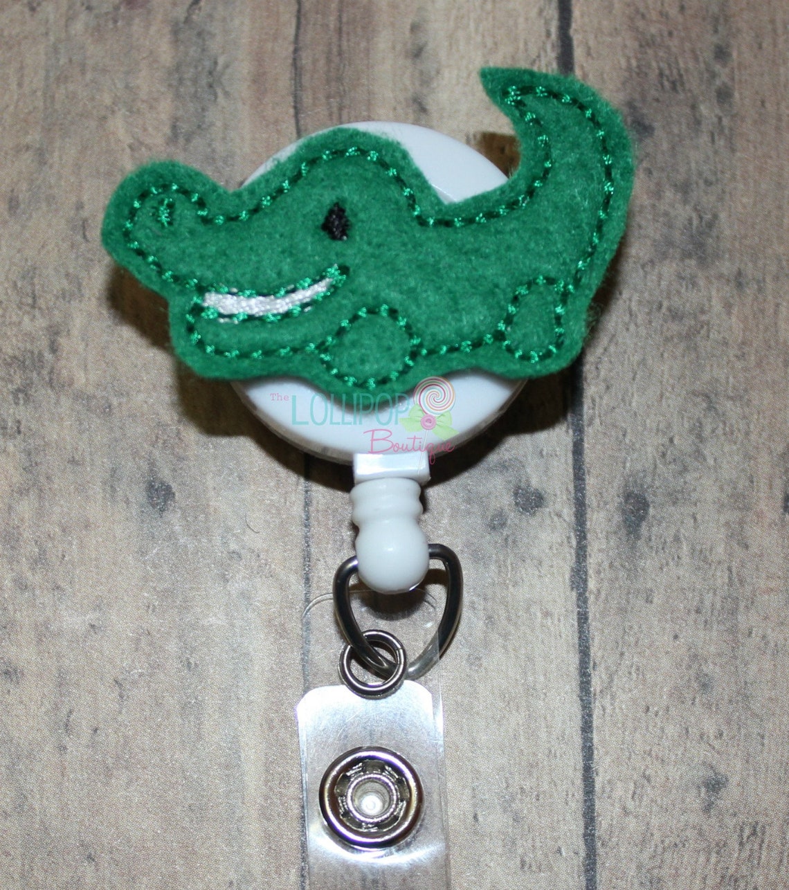 Gator Felt Badge Reel Felt Badge Reel Badge Reel Animal Etsy