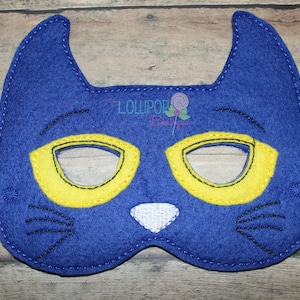 Blue Cat Felt Mask ~ Cat Felt Mask ~ Felt Mask ~ Mask ~ Dress Up Mask ~ Halloween Mask ~ Pretend Play ~ Costume