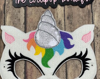 Unicorn Felt Mask, Dress Up, Costume, Halloween Mask, Pretend Play