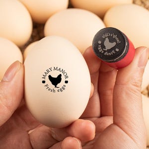 Carimbo de ovo personalizado, carimbo de rótulos de ovo de amor, carimbo de ovo fofo, carimbo de fazenda, carimbo de ovo de galinha fresco, carimbo de mini ovo de barraca de fazenda, carimbo de caixa de ovo