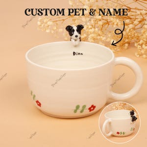 Personalized Pet Photo Mug: Handmade Ceramic Dog Lover Gift