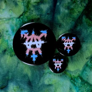 trans anarchy pride pinback button
