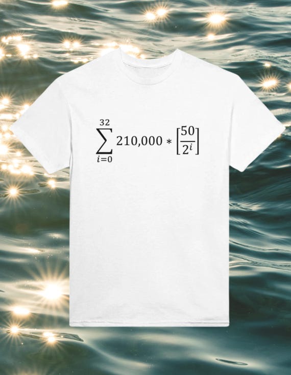 Bitcoin supply equation t-shirt