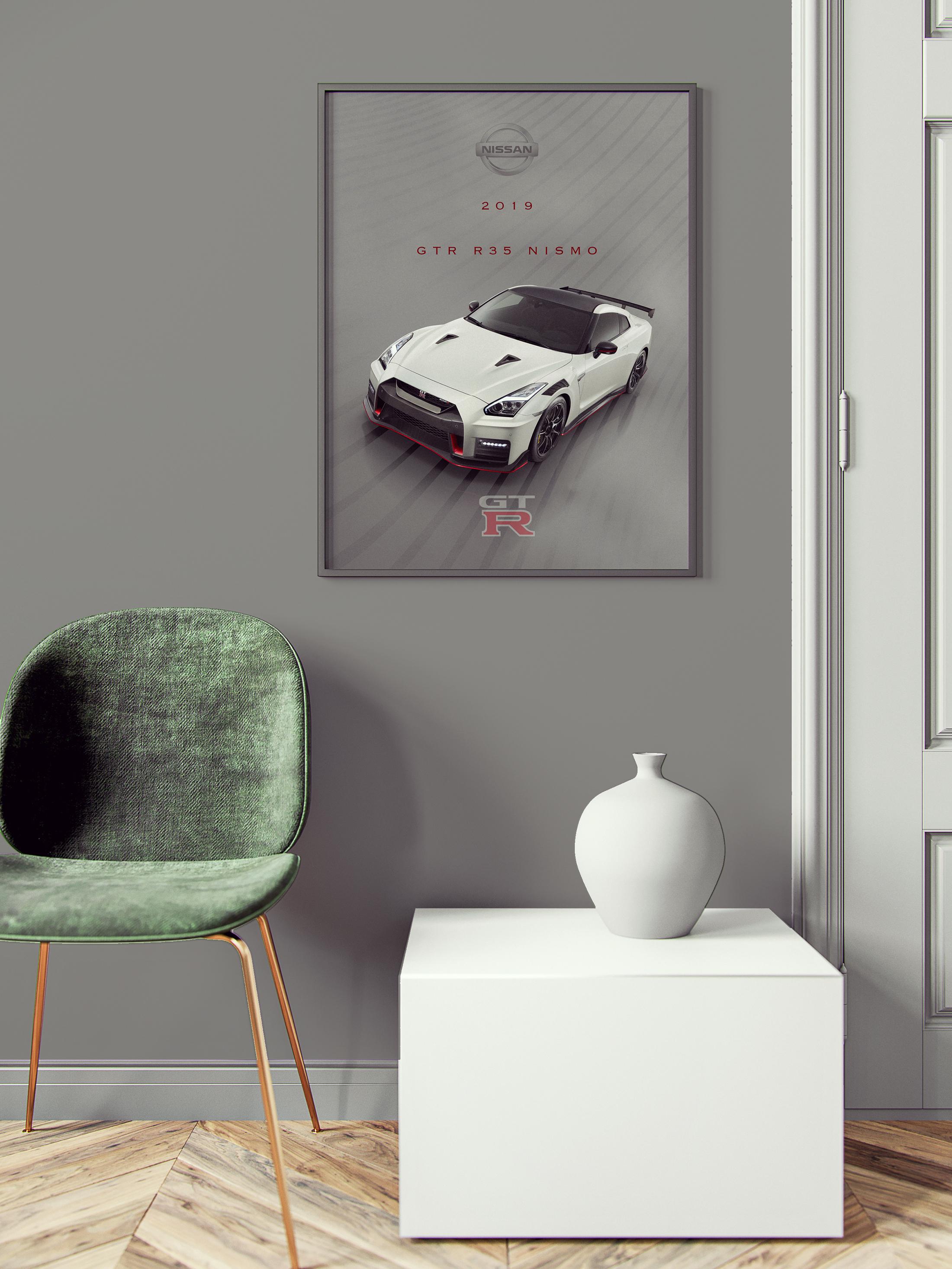 Nissan GTR R35 Nismo Poster: Japanese Supercar Art (digital