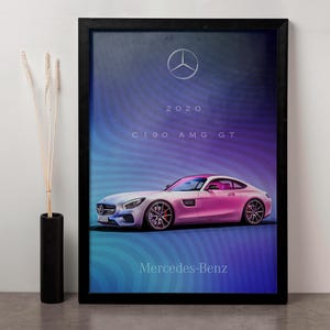 2020 Mercedes-Benz C190 AMG GT Poster | Luxury Sports Car Art Print | Digital Download