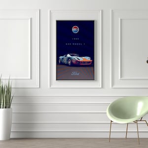 1969 Ford GT40 Poster | Le Mans Winning Race Car Art Print - Etsy