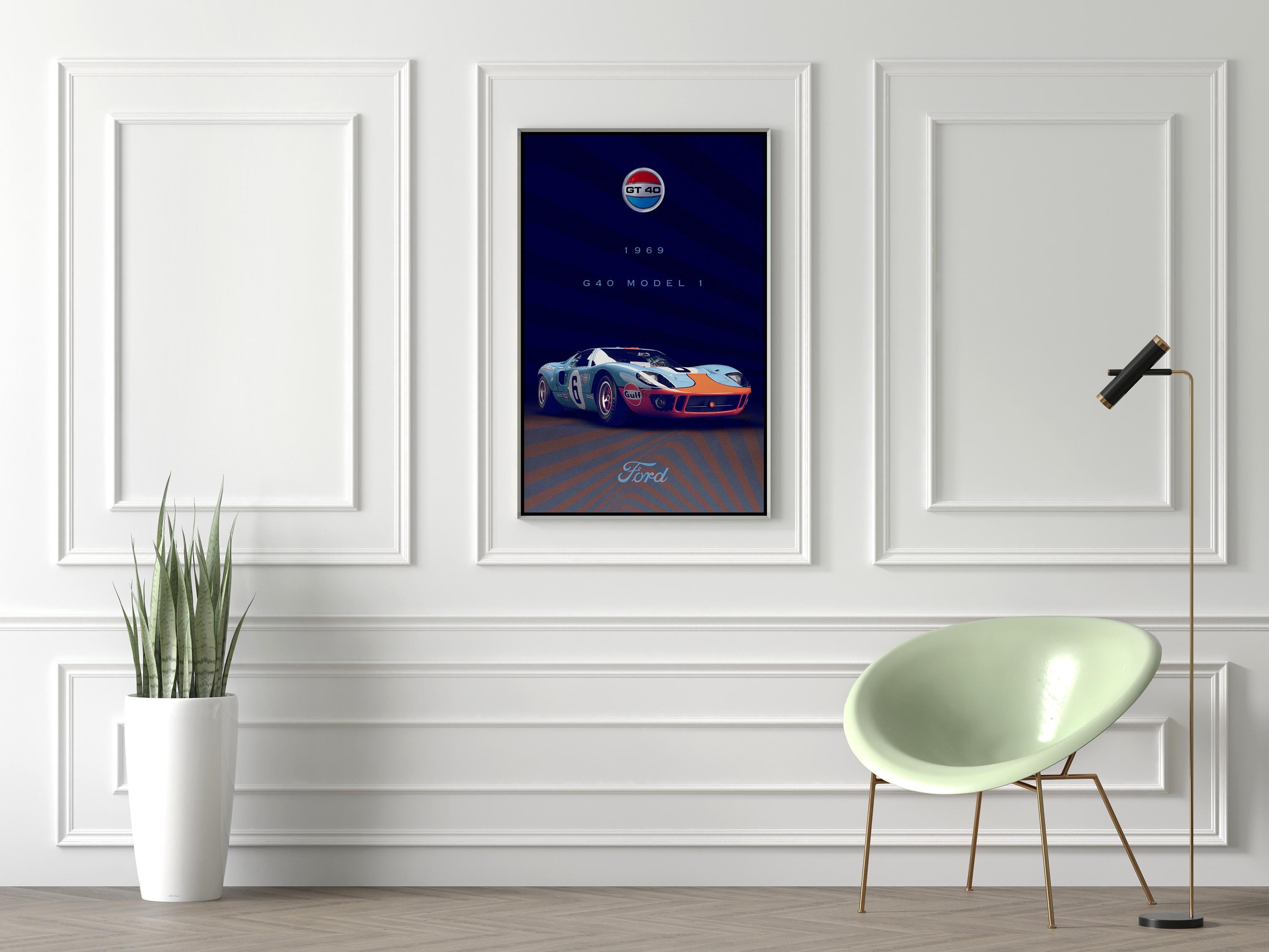 1969 Ford GT40 Poster | Le Mans Winning Race Car Art Print - Etsy Australia