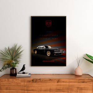 Póster del Dodge Charger Tusk de 1969 / Arte personalizado del Charger de Ringbrothers / Descarga digital