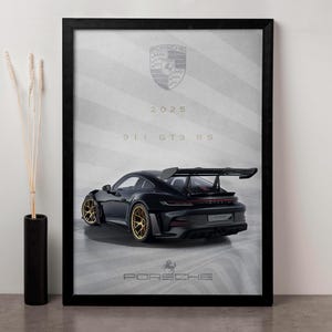 2025 Porsche 911 GT3 RS Poster - High-Resolution Digital Download, Performance Sports Car Art Print