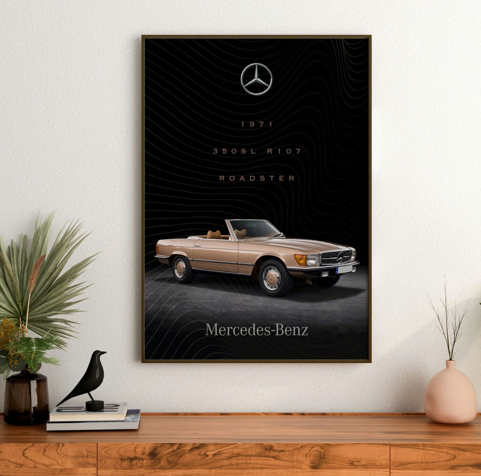 1971 Mercedes SL350 R107 Roadster Art Print (digital Download) - Etsy