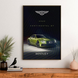 2020 Bentley Continental GT Poster | Luxury Grand Tourer Art Print