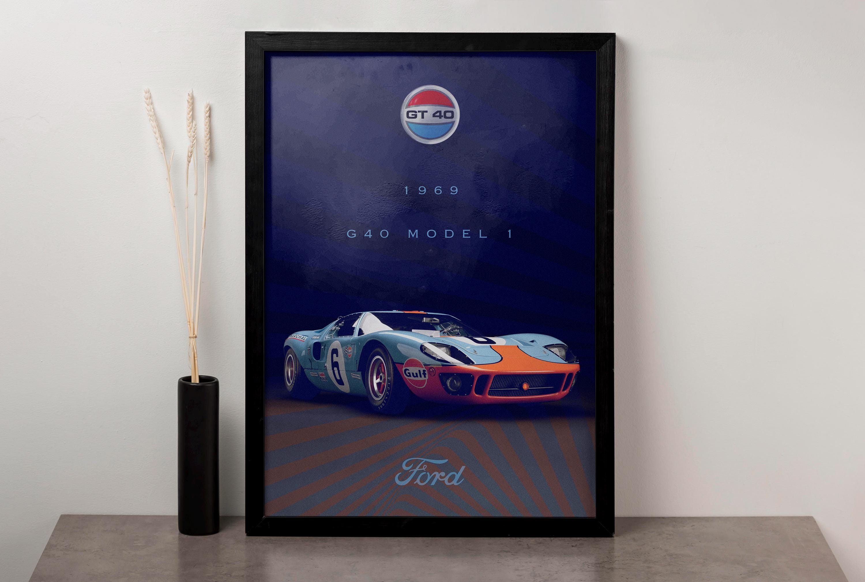 1969 Ford GT40 Poster | Le Mans Winning Race Car Art Print - Etsy Australia