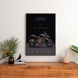 2017 KTM 1290 Super Duke Poster | Naked Bike Art Print | Digital Download