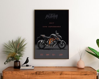 2017 KTM 1290 Super Duke Poster | Naked Bike Art Print | Digital Download