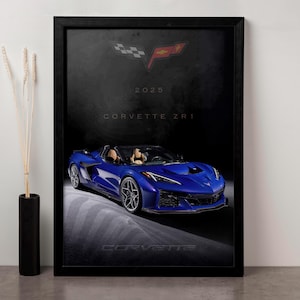 2025 Chevrolet Corvette ZR1 Poster – High-Resolution Digital Download, Supercar Wall Art, American Muscle Print
