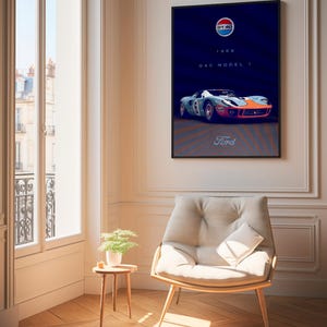 1969 Ford GT40 Poster | Le Mans Winning Race Car Art Print - Etsy