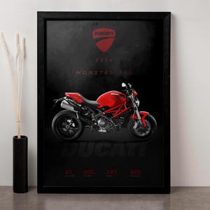 2014 Ducati Monster 796 Poster - Iconic Motorcycle Digital Wall Art