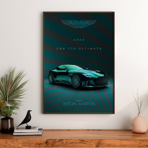 Aston Martin DBS 770 Ultimate Digital Poster – Exclusive Luxury Sports Car Art for Car Enthusiasts and Collectors