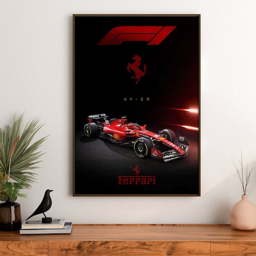 Ferrari SF-23 F1 Car Poster: 2023 Scuderia Art Print (digital