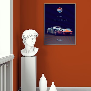1969 Ford GT40 Poster | Le Mans Winning Race Car Art Print - Etsy