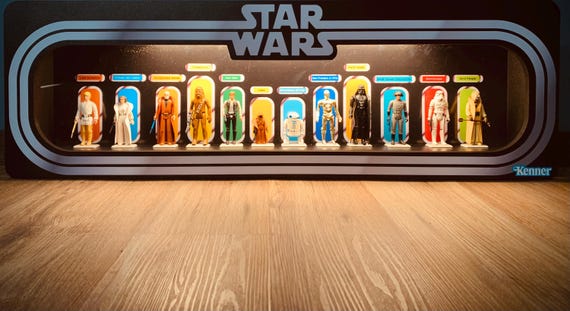 Star Wars Vintage Figure Display Cabinet / Case THE FIRST 12 Star Wars Vintage Figure Display Cabinet / Case THE FIRST 12
