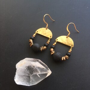 Lava and onyx earrings image 4