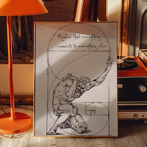 Vitruvianischer Mann Druck, Leonardo DaVinci Skizze, Renaissance Dekor