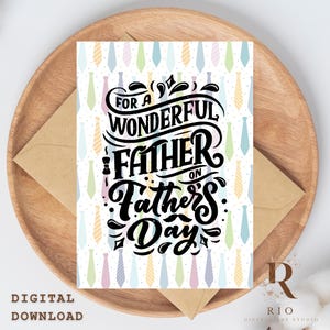 Carte de voeux imprimable pour la fête des pères, carte pliable à téléchargement immédiat pour papa, cadeau d'un enfant, message pour papa, cadeau facile à imprimer pour papa