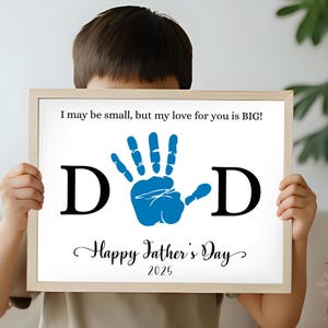 Father&#39;s Day Handprint Printable, DIY Craft Gift for Dad, Gift for Dad, Father&#39;s Day Printable, Digital Download, Father&#39;s Day Craft