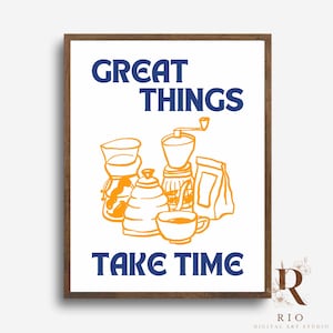 Arte de parede de café para impressão, decoração de cozinha para download digital, arte para amantes de café, cafeteria, clima de café, estação de café, pôster para cantinho do café