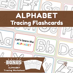 Alphabet Tracing Flashcards: Montessori Handwriting Practice (Digital Download)