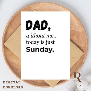 Tarjeta de felicitación imprimible para el Día del Padre de un niño, nota divertida doblada e imprimible digitalmente para papá, lindo mensaje festivo de descarga instantánea
