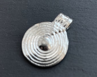Silver Plated Spiral Pendant, Silver Pendant, Circle Pendant, Beading Supplies, Jewelrymaking Supply, Indian Pendant, Brass Spiral Charm