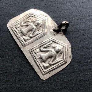 Antique Sterling Silver Hindu Goddess Pendant, Hindu Goddess Pendant, Vintage Hindu Pendant, Rajasthan Pendant, Hindu Tribal Pendant