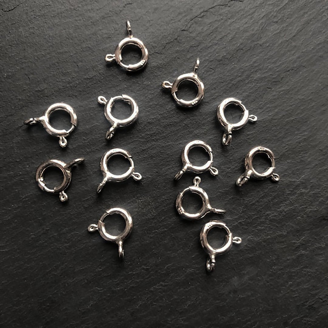 Fermoir Signe Infini Argent Sterling 925 – Pavé De Diamants – 12x20 Mm – Fait Main