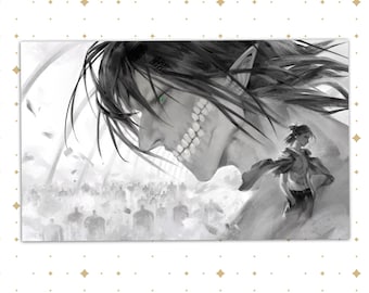 Attack on Titan Art Print - Eren Postcard - The Rumbling Shonen Anime Artwork