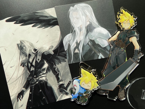 Sephiroth Postcard - Final Fantasy VII Fanart Print - One Winged Angel Gaming Stationery