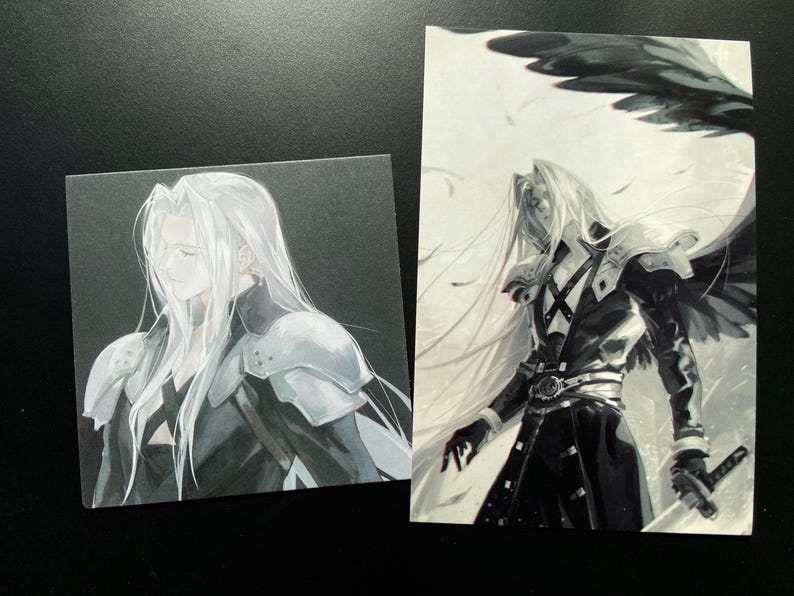 Sephiroth Postcard - Final Fantasy VII Fanart Print - One Winged Angel Gaming Stationery image 10