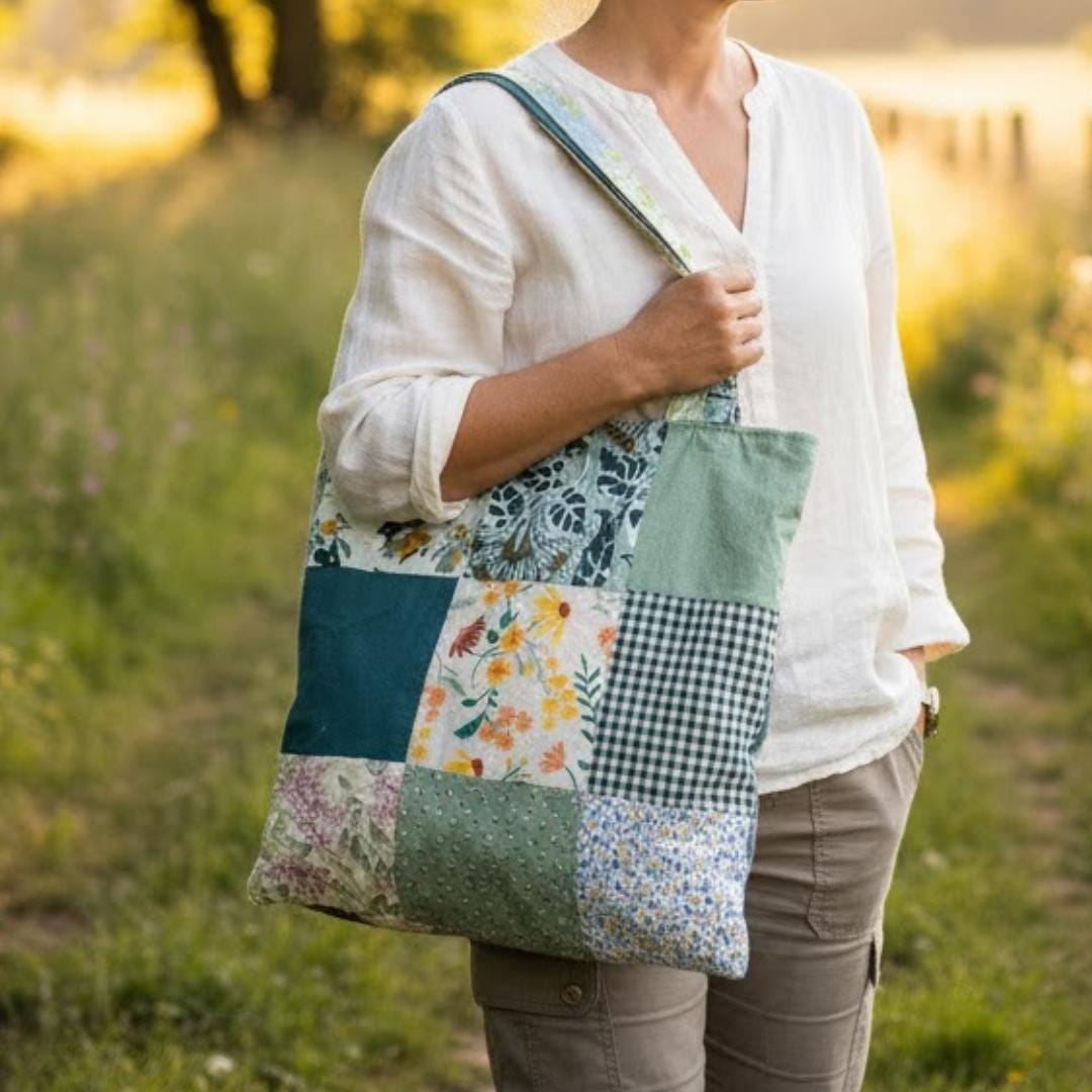 AMBUSH® PATCHWORK TOTE BAG Ambush PATCHWORK TOTE BAG | REVERSIBLE