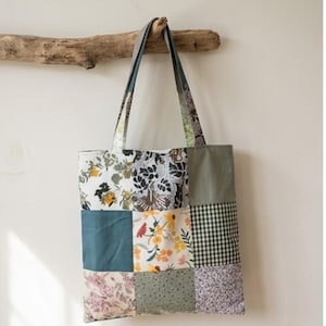 Tote Bag "Nature Love" patchwork curado verde – Edição Limitada Upcycled 2026-"Heritage Reimagined. presente  ecologico amigo natureza