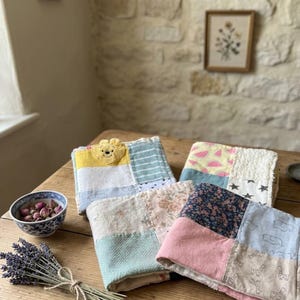 Memory quilt made from clothes: Personalized Memory Blanket for a Small Collection of Clothes for Family Keepsakes, Handmade Mini Quilt