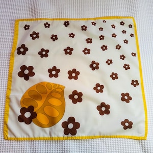 Vintage Yellow Kitchen Towel, Delicate Floral for Decorating, Vintage Yellow Fabric, Retro Kitchen Decor, Perfect Gift for Her