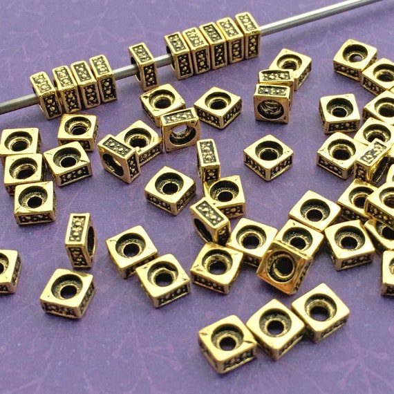 10pcs Gold Alloy Metal Beads Rondelle Smooth Nickel Free Large Hole Spacers 17mm