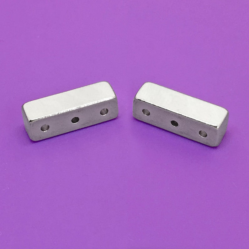 1 Jewelry Clasp 3Hole ExtraStrong Silver Plated Etsy