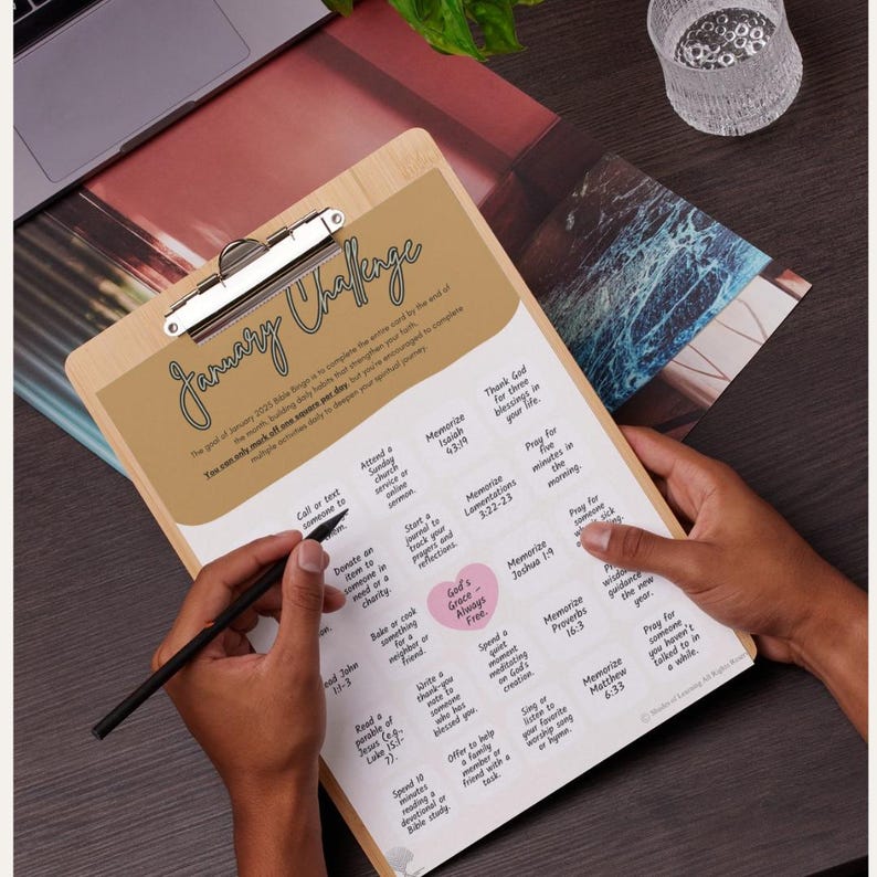 Printable January 2025 Bible Bingo | Faith-based Challenge | Daily ...