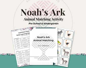 Noah's Ark Activity: Animal Matching| Biblical Learning Resource | Preschool and Elementary Printable Activities