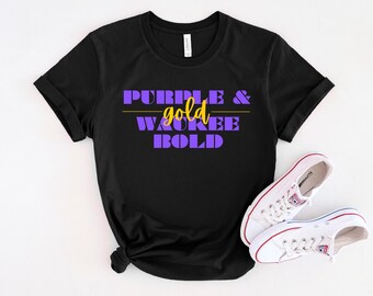 Purple & Gold Waukee Pride Shirt: Bella Canvas Unisex Tee