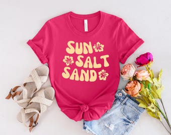 Sun Salt Sand-strandshirt: Bella canvas T-shirt familievakantie