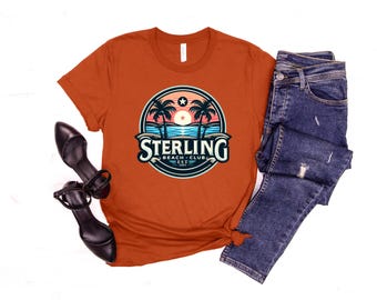 Sterling Beach Club Bella Canvas T-Shirt: Summer Vacation Outfit